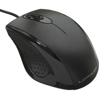 LC-Power LC-m710B USB Mouse, ottico, 800dpi, nero