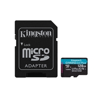 Micro SD Kingston 128GB U3 UHS-I 170MB Select GO+ con AdattatoreSD(SDCG3/128GB)