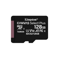Micro SD (T-Flash) 128GB Class10 100MB/s Adattatore Select+ Kingston(SDCS2/128GB)
