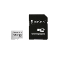 Micro SDXC (T-Flash) 128GB 300S UHS-I U1 Transcend con adattatore (TS128GUSD300S-A)