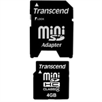 Mini SD + Adapter TRANS 4GB CLA
