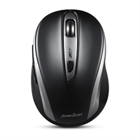 Mouse, Perixx PERIMICE-721 IB Mouse ergonomico senza fili, 5 tasti, argento/nero