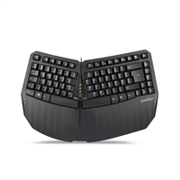 Perixx PERIBOARD 413 DE B, mini tastiera ergonomica, nera, DE Layout
