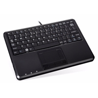 Perixx PERIBOARD-510 H PLUS Layout UK, mini tastiera USB, touchpad, hub, nero
