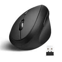 Perixx PERIMICE-619, mouse verticale ergonomico, piccolo, clic silenzioso, nero