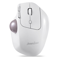 Perixx PERIMICE-720, Bluetooth, mouse trackball ergonomico, wireless, bianco
