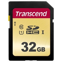 Secure Digital 32GB 500S U3 UHS-I MLC Transcend (TS32GSDC500S)