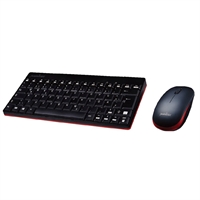 Set Mouse & Mini Keyboard, Tastiera Layout TEDESCO Perixx PERIDUO-712 DE, nero