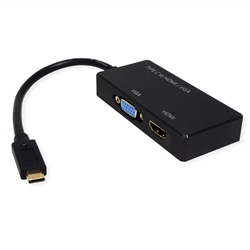 Adattatore da USB TypeC a HDMI(F)-VGA(F) Value (12.99.3215-10)