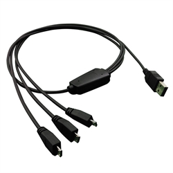 Cavo Micro USB 2.0 0,8m Type USB A/F-3xMicro B/M (11.02.8306-10)