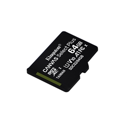 Micro SD Kingston 64GB Class10 100MB/s Select+ con Adattatore SD (SDCS2/64GB)