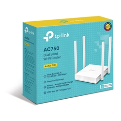 .Wirel Router TP-Link Archer C24 AC750 DB, 4xP. Lan10/100,1xP. WAN 10/100 4xAnt.Est.Fix.-20