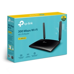 Wirel Router TP-Link MR6400 300M,DB 4G LTE,4xP.10/100,1xSim,2xAnt I, 2xAnt Ext(TL-MR6400)-10*30/04*